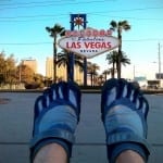 FiveFingers at the Las Vegas Sign