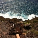 FiveFingers Hang Over a Cliff Edge in Hawaii