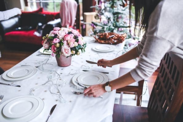 holiday table setting